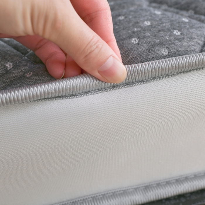 91家纺网 家纺一手货源 找家纺 顺发床垫 2025新款A类针织乳胶抗压棉乳胶床垫-学生款 菱形灰（白）-6cm