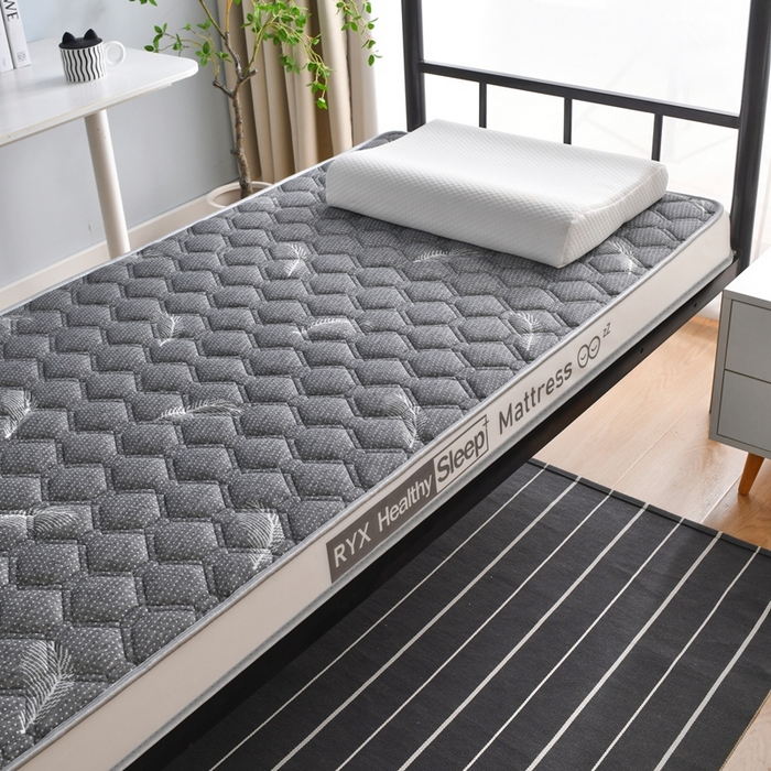 91家纺网 家纺一手货源 找家纺 顺发床垫 2025新款A类针织乳胶抗压棉乳胶床垫-学生款 羽毛灰（白）-6cm