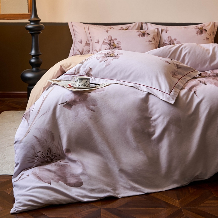 91家纺网 家纺一手货源 找家纺 宜家坊 2024新款全棉数码印花加厚磨毛【提供买家秀】 暮橙