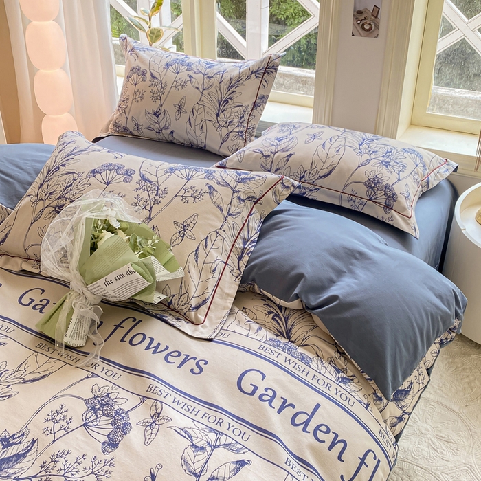 91家纺网 家纺一手货源 找家纺 宜家坊 2024全棉ins风小清新加厚磨毛【提供质检报告】 芳草集-兰