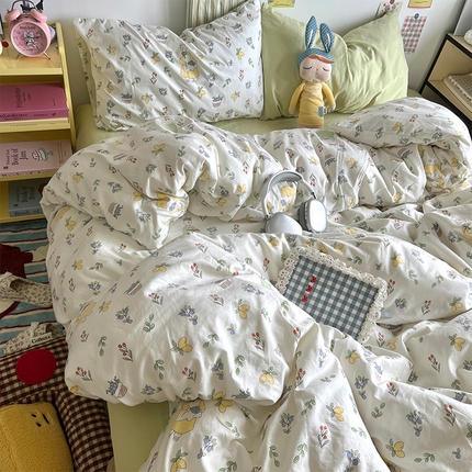 原素 2024学生季专属A类水洗棉印花四件套 田园姑娘