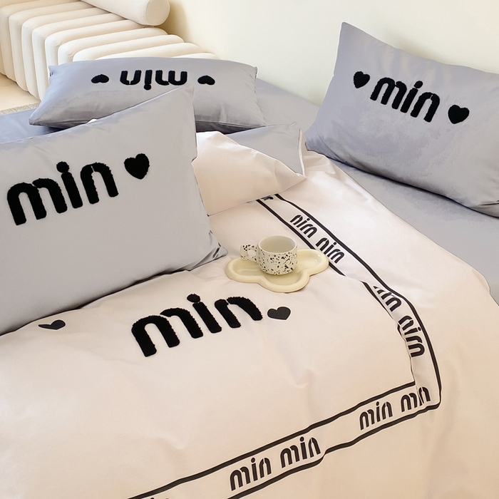 91家纺网 家纺一手货源 找家纺 宜家坊 2024全棉磨毛大版印加绣四件套【提供买家秀】 点点爱心