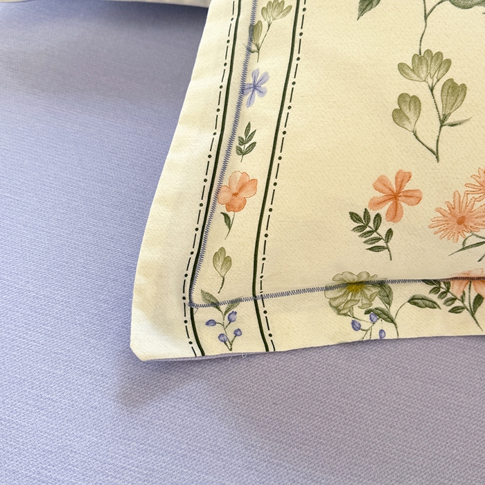 91家纺网 家纺一手货源 找家纺 巧玲珑2025新款AB版铂金生态四件套AB花蜜悠然-兰