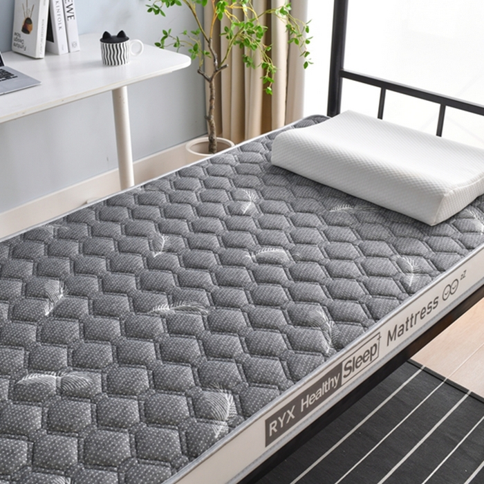 91家纺网 家纺一手货源 找家纺 顺发床垫 2025新款A类针织乳胶抗压棉乳胶床垫-学生款 羽毛灰（白）-6cm