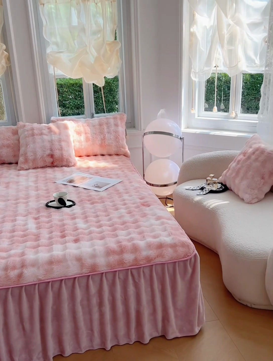 91家纺网 家纺一手货源 找家纺 （总）梦舒羽 2025新款兔毛绒床裙水晶绒床垫保护罩牛奶绒床垫床单罩