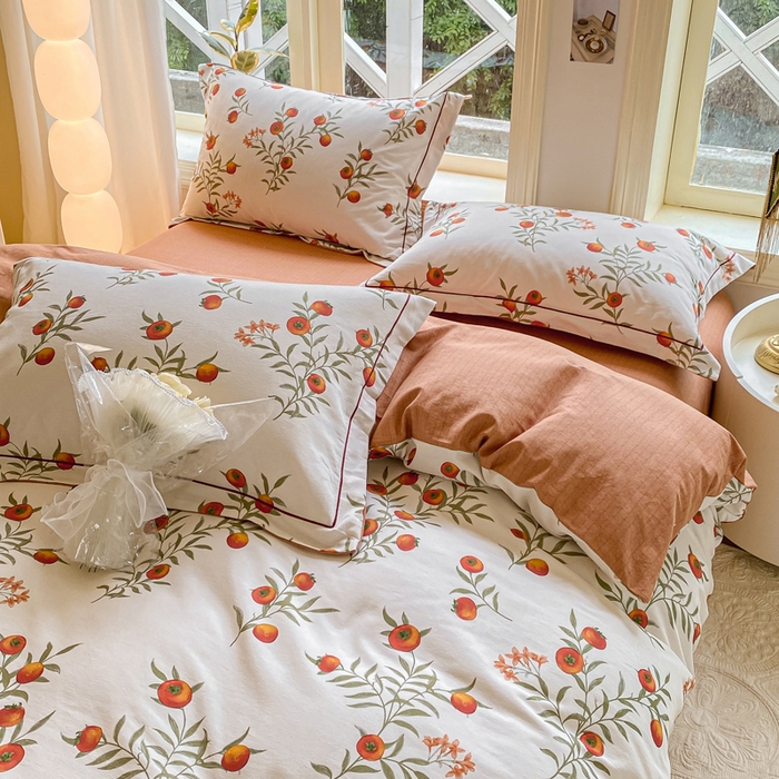 91家纺网 家纺一手货源 找家纺 宜家坊 2024全棉ins风小清新加厚磨毛【提供质检报告】 好柿连连