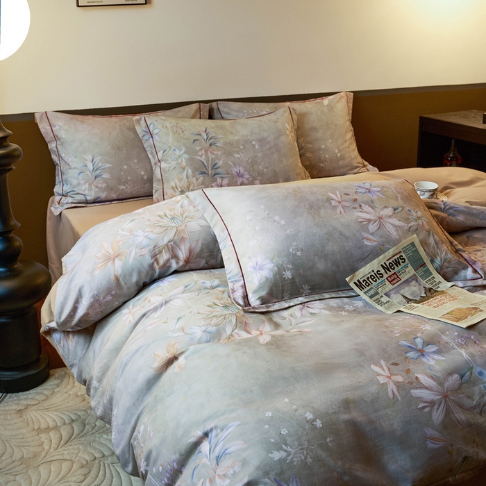 91家纺网 家纺一手货源 找家纺 宜家坊 2024新款全棉数码印花加厚磨毛【提供买家秀】 书香年华-绿