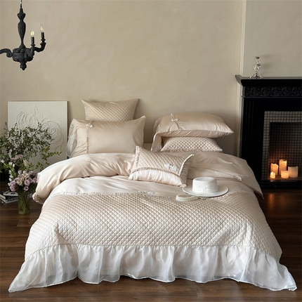 91家纺网 家纺一手货源 找家纺 （总）江涞 2024新款长绒棉四件套-慕里