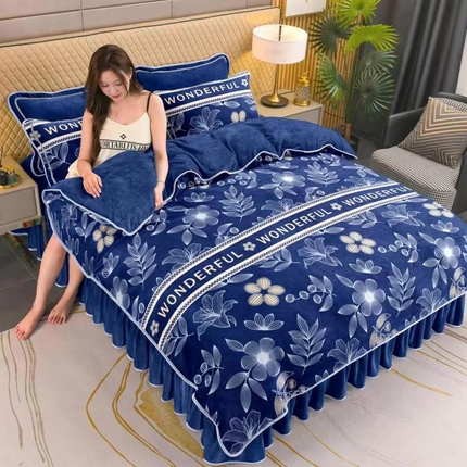 91家纺网 家纺一手货源 找家纺 （总）绒耀 2025新款高克重牛奶绒四件套保暖四件套直播爆款电商爆款