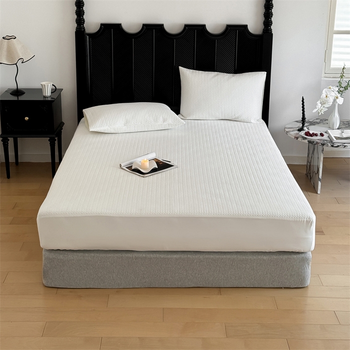 91家纺网 家纺一手货源 找家纺 三味舒屋 2024新款全棉60支长绒棉夹棉轻奢床笠 薇拉白