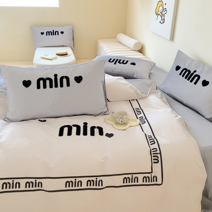 91家纺网 家纺一手货源 找家纺 宜家坊 2024全棉磨毛大版印加绣四件套【提供买家秀】 点点爱心