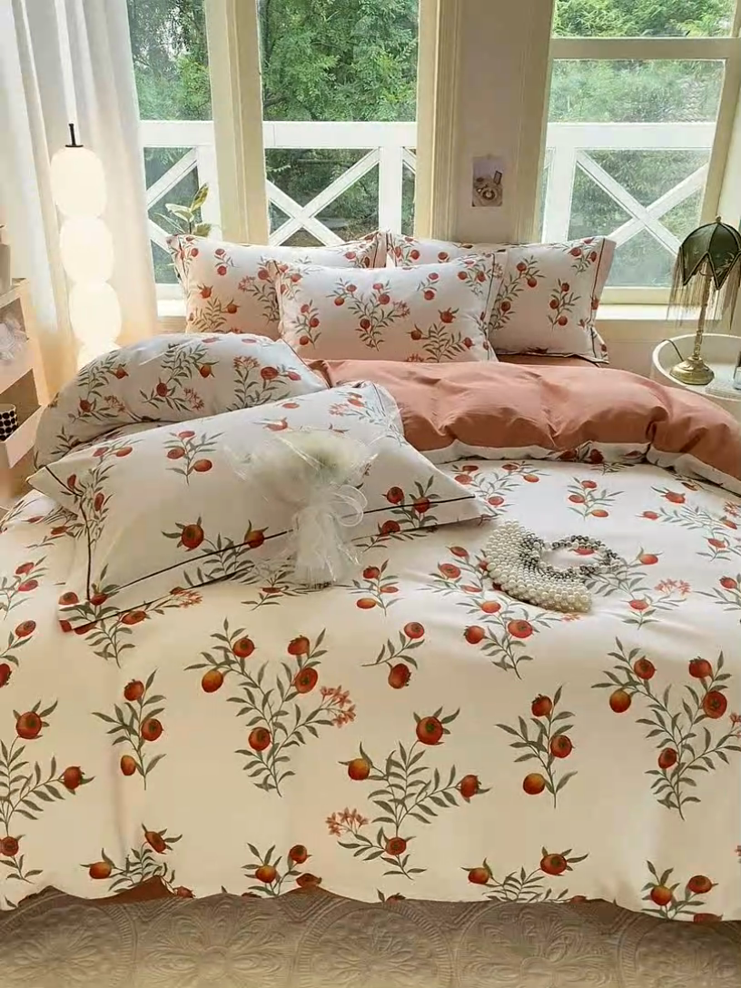 91家纺网 家纺一手货源 找家纺 宜家坊 2024全棉ins风小清新加厚磨毛【提供质检报告】 好柿连连