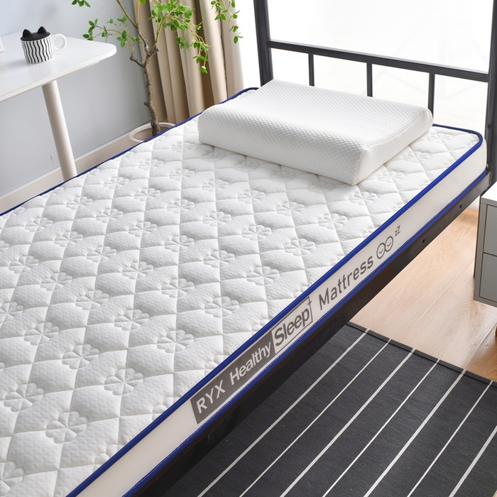 91家纺网 家纺一手货源 找家纺 顺发床垫 2025新款A类针织乳胶记忆海绵床垫-学生图 花瓣白（白）-9cm