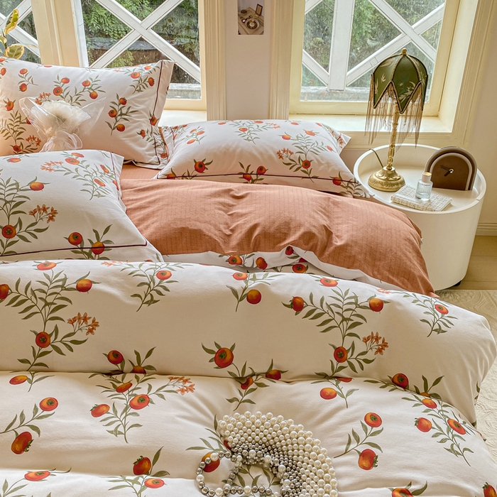 91家纺网 家纺一手货源 找家纺 宜家坊 2024全棉ins风小清新加厚磨毛【提供质检报告】 好柿连连