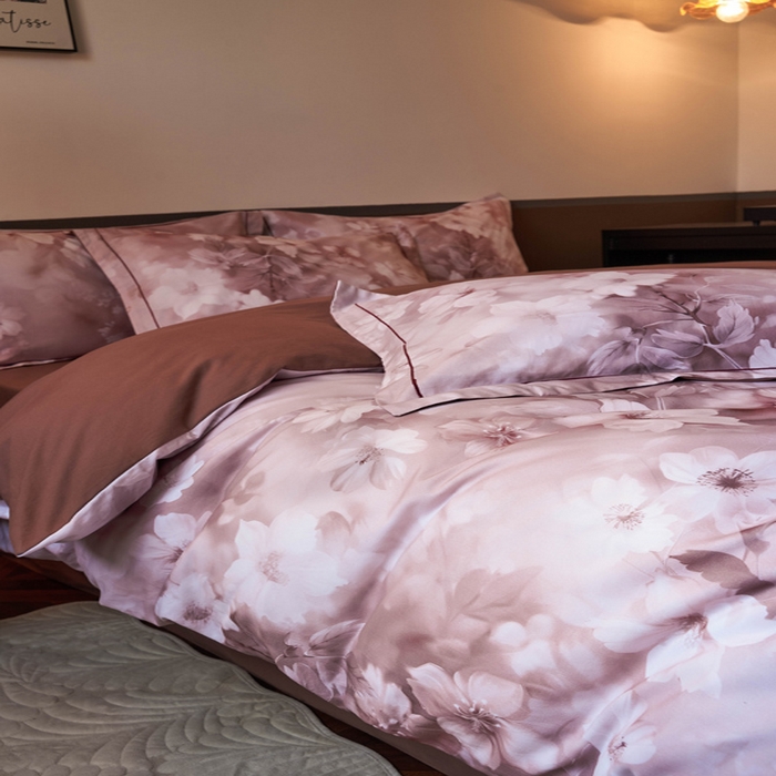 91家纺网 家纺一手货源 找家纺 宜家坊 2024新款全棉数码印花加厚磨毛【提供买家秀】 森屿-豆沙