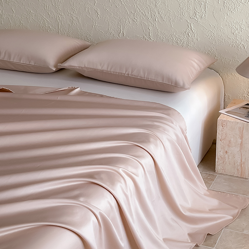 91家纺网 家纺一手货源 找家纺 （总）安力森/诚臻酒店用品酒店用品 2025新款高支高密60全棉贡缎长绒棉床单枕套纯棉被单学生宿舍三件套床上用品