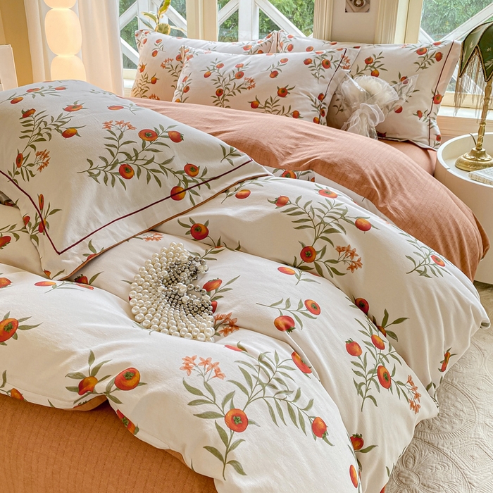 91家纺网 家纺一手货源 找家纺 宜家坊 2024全棉ins风小清新加厚磨毛【提供质检报告】 好柿连连