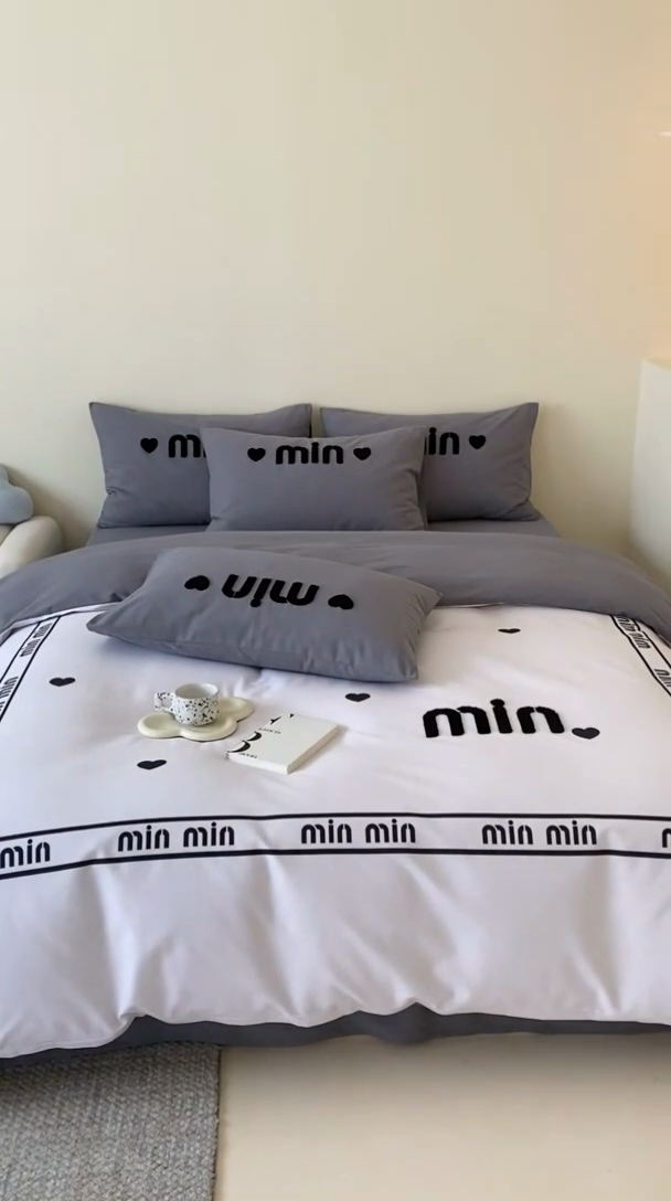 91家纺网 家纺一手货源 找家纺 宜家坊 2024全棉磨毛大版印加绣四件套【提供买家秀】 点点爱心