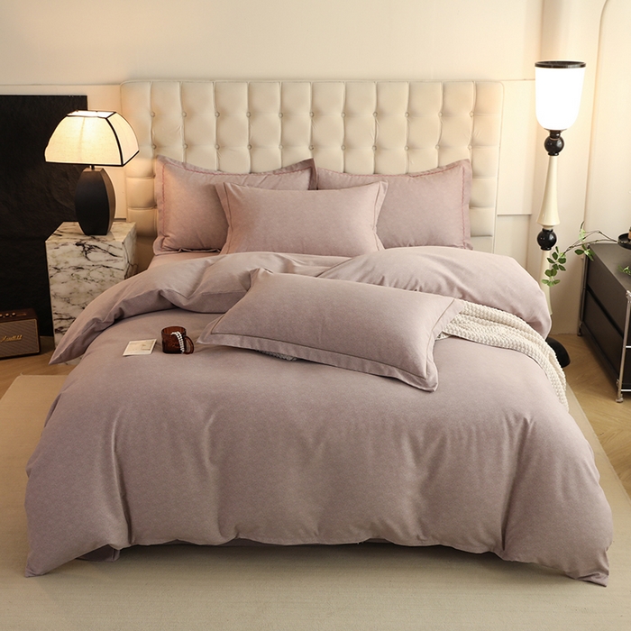 91家纺网 家纺一手货源 找家纺 巧玲珑 2024新款新疆棉亲肤四件套 梦露-棕