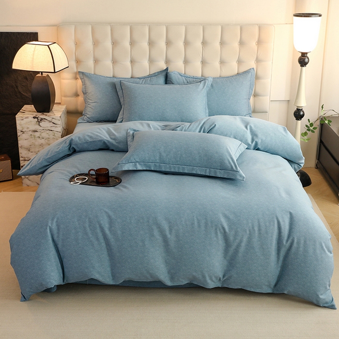 91家纺网 家纺一手货源 找家纺 巧玲珑 2024新款新疆棉亲肤四件套 梦露-蓝