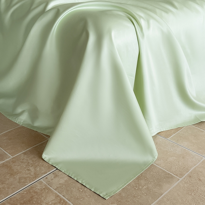 91家纺网 家纺一手货源 找家纺 Mr.pig猪先生水洗棉 2024新品A类100全棉高支高密贡缎新疆长绒棉四件套纯棉床单被套学生宿舍三件套枕套床笠床上用品 茶香绿