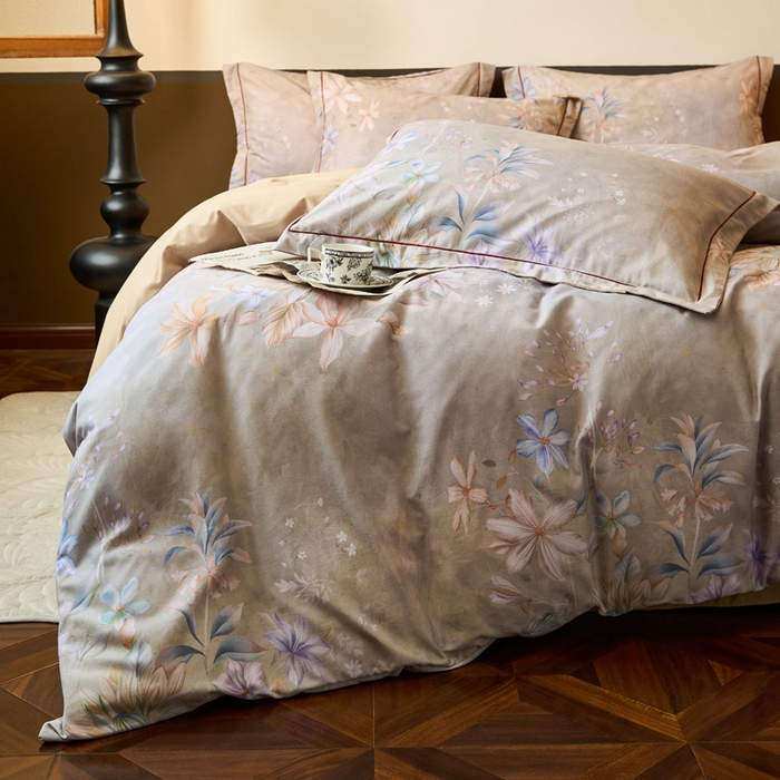 91家纺网 家纺一手货源 找家纺 宜家坊 2024新款全棉数码印花加厚磨毛【提供买家秀】 书香年华-绿