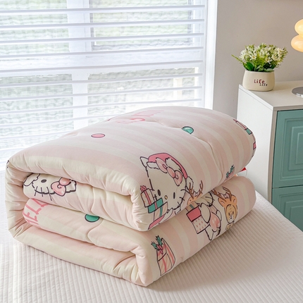 91家纺网 家纺一手货源 找家纺 U被家纺 2025新款【正版授权】三丽鸥系列针织豆豆四季被 【正版授权】玉桂狗-蓝