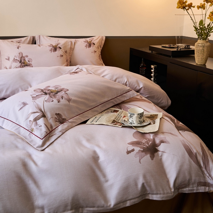 91家纺网 家纺一手货源 找家纺 宜家坊 2024新款全棉数码印花加厚磨毛【提供买家秀】 暮橙