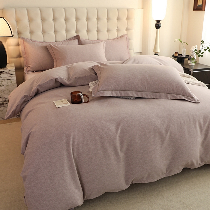 91家纺网 家纺一手货源 找家纺 巧玲珑 2024新款新疆棉亲肤四件套 梦露-棕