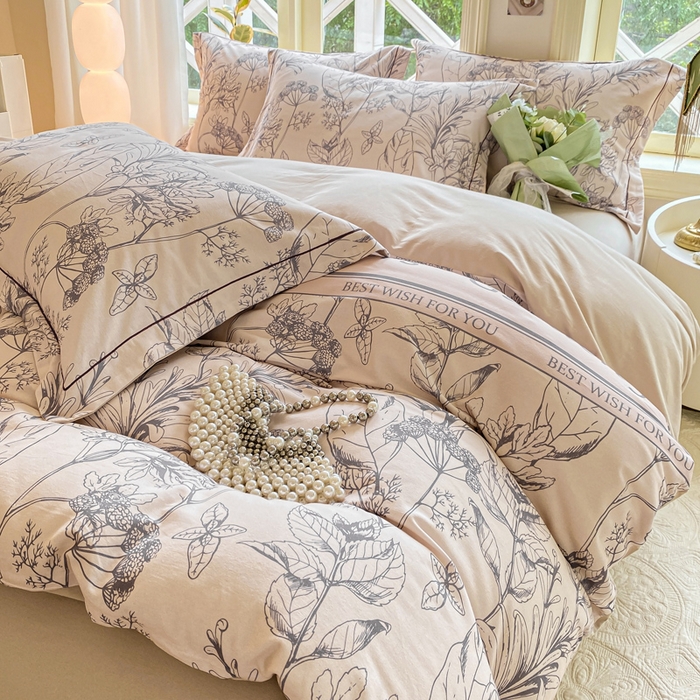 91家纺网 家纺一手货源 找家纺 宜家坊 2024全棉ins风小清新加厚磨毛【提供质检报告】 芳草集-玉