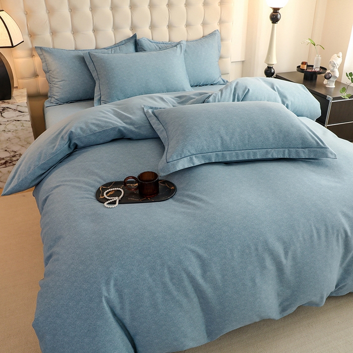 91家纺网 家纺一手货源 找家纺 巧玲珑 2024新款新疆棉亲肤四件套 梦露-蓝