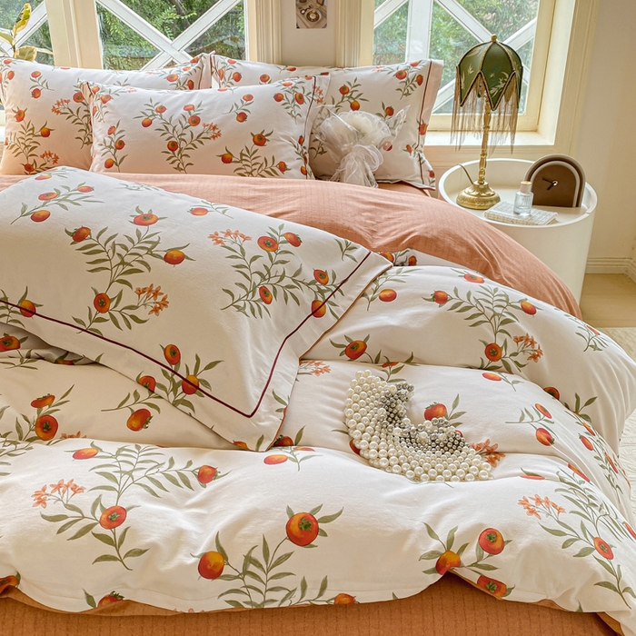 91家纺网 家纺一手货源 找家纺 宜家坊 2024全棉ins风小清新加厚磨毛【提供质检报告】 好柿连连