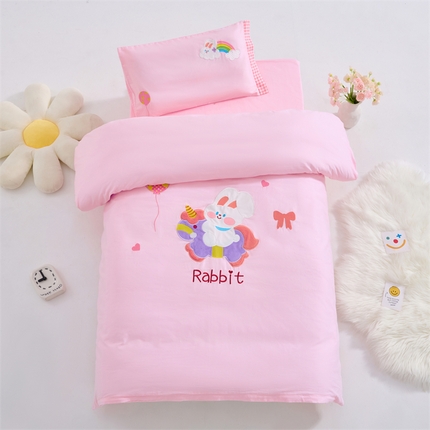 91家纺网 家纺一手货源 找家纺 （总）嗨皮宝贝 2025款卡通全棉幼儿园刺绣 儿童套件 刺绣幼儿园三件套