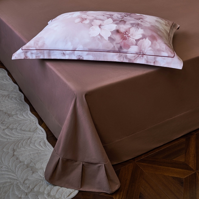 91家纺网 家纺一手货源 找家纺 宜家坊 2024新款全棉数码印花加厚磨毛【提供买家秀】 森屿-豆沙