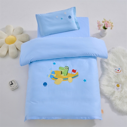 91家纺网 家纺一手货源 找家纺 （总）嗨皮宝贝 2025款卡通全棉幼儿园刺绣 儿童套件 刺绣幼儿园三件套