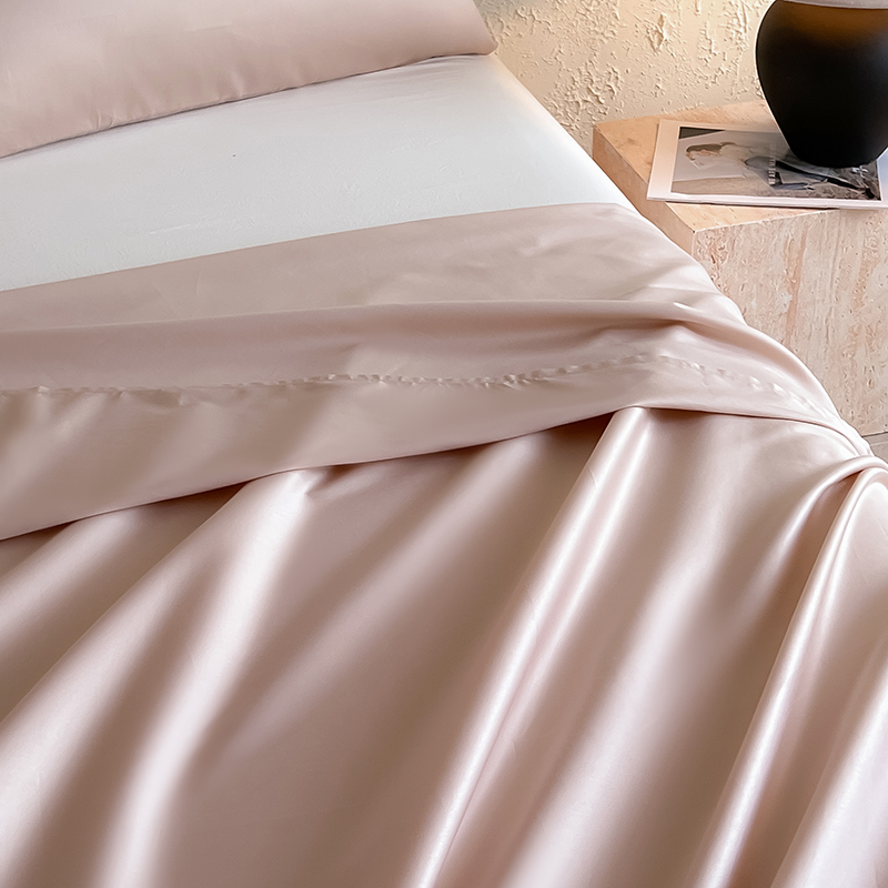 91家纺网 家纺一手货源 找家纺 （总）安力森/诚臻酒店用品酒店用品 2025新款高支高密60全棉贡缎长绒棉床单枕套纯棉被单学生宿舍三件套床上用品