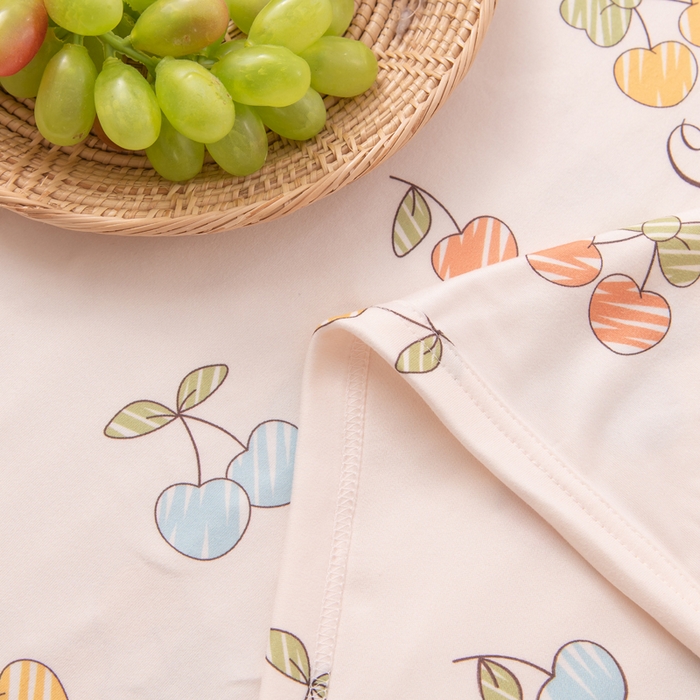 91家纺网 家纺一手货源 找家纺 益多眠 2024新款儿童冰丝毯子针织毯婴儿夏季薄款盖毯夏凉被幼儿园午睡毯嗒嗒毯 荔枝果园