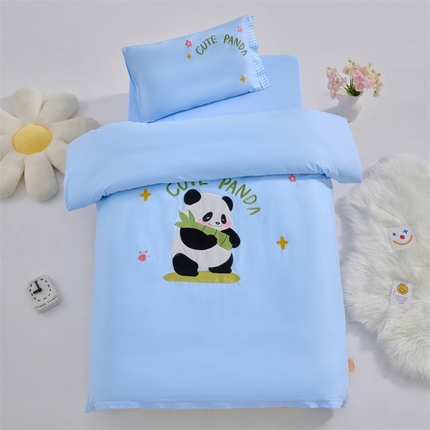 91家纺网 家纺一手货源 找家纺 （总）嗨皮宝贝 2025款卡通全棉幼儿园刺绣 儿童套件 刺绣幼儿园三件套