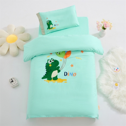 91家纺网 家纺一手货源 找家纺 （总）嗨皮宝贝 2025款卡通全棉幼儿园刺绣 儿童套件 刺绣幼儿园三件套