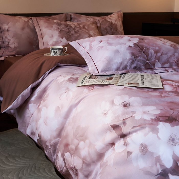 91家纺网 家纺一手货源 找家纺 宜家坊 2024新款全棉数码印花加厚磨毛【提供买家秀】 森屿-豆沙