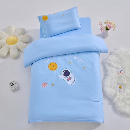 91家纺网 家纺一手货源 找家纺 （总）嗨皮宝贝 2025款卡通全棉幼儿园刺绣 儿童套件 刺绣幼儿园三件套