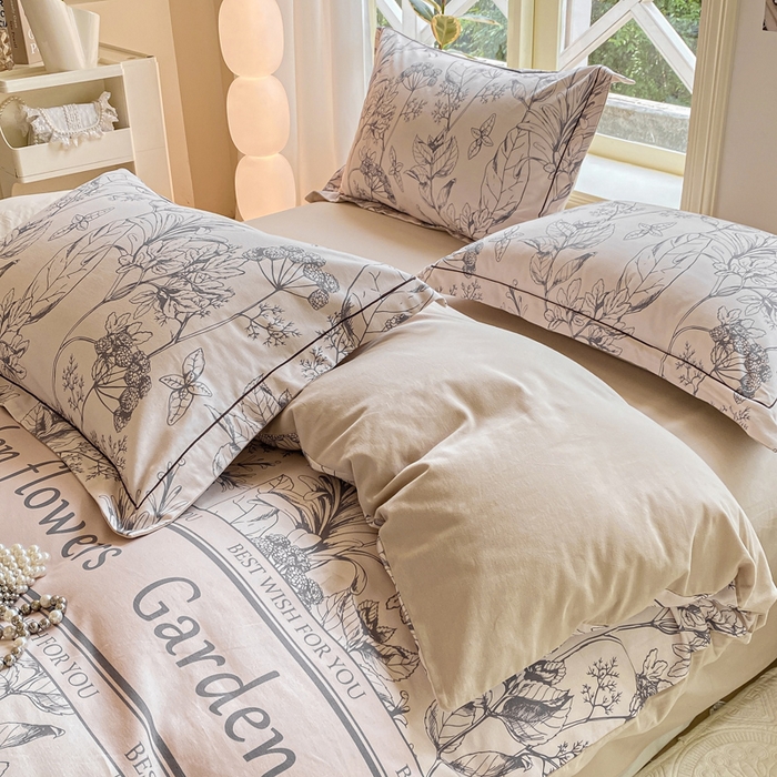 91家纺网 家纺一手货源 找家纺 宜家坊 2024全棉ins风小清新加厚磨毛【提供质检报告】 芳草集-玉