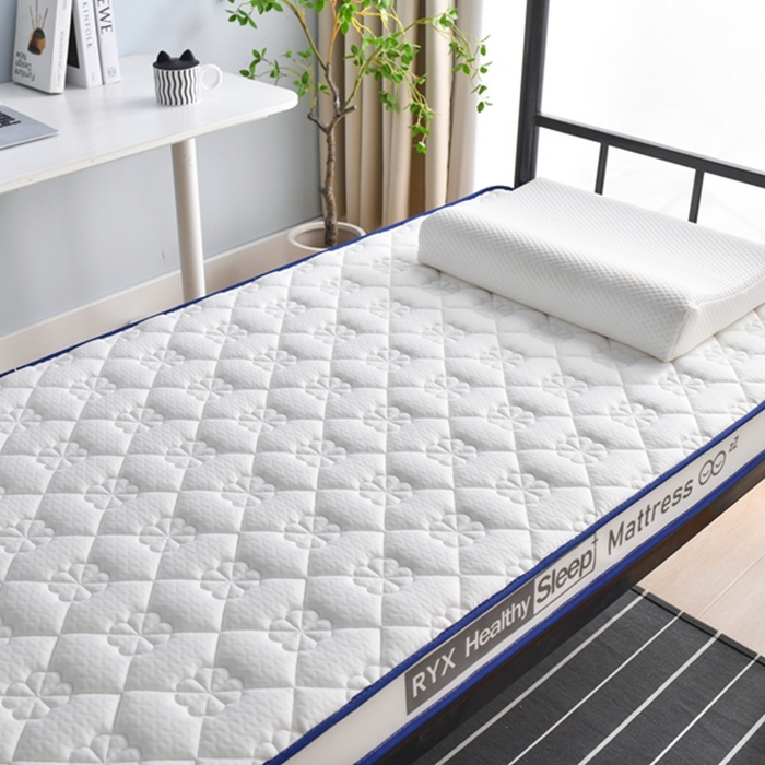 91家纺网 家纺一手货源 找家纺 顺发床垫 2025新款A类针织乳胶记忆海绵床垫-学生图 花瓣白（白）-9cm