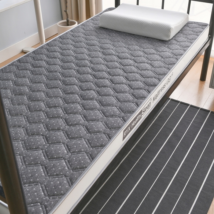 91家纺网 家纺一手货源 找家纺 顺发床垫 2025新款A类针织乳胶抗压棉乳胶床垫-学生款 菱形灰（白）-6cm