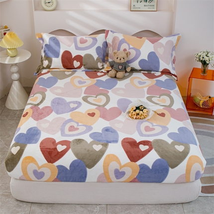 91家纺网 家纺一手货源 找家纺 （总）锦罗绣 2024新款A类高克重牛奶绒印花单床笠