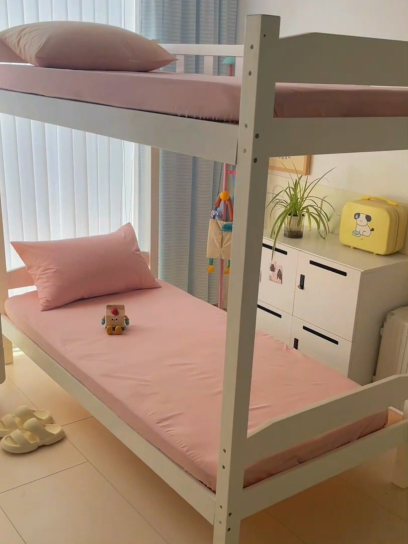 91家纺网 家纺一手货源 找家纺 老帅的工厂店 2025新款亲肤磨毛防水纯色学生床笠-小床图 蜜粉