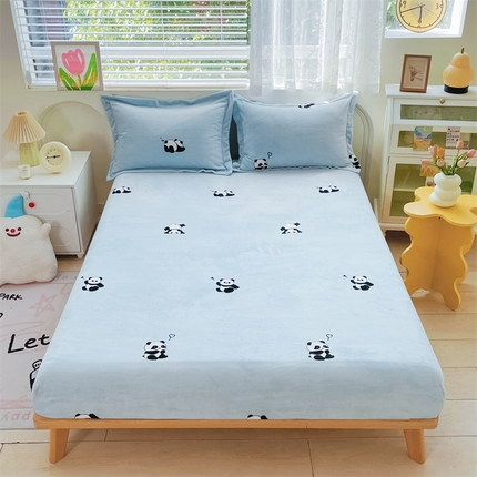 91家纺网 家纺一手货源 找家纺 （总）锦罗绣 2024新款A类高克重牛奶绒印花单床笠