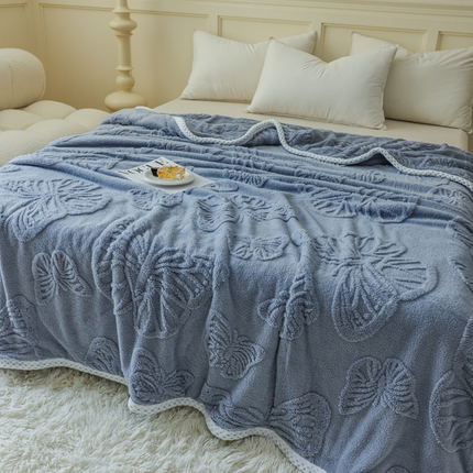 91家纺网 家纺一手货源 找家纺 （总）默忆 2025新款塔芙绒毛毯蝴蝶毯子盖毯