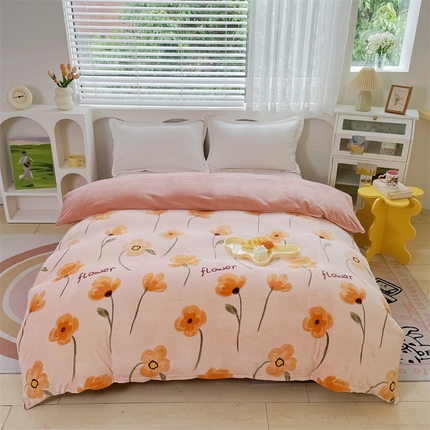 91家纺网 家纺一手货源 找家纺 （总）锦罗绣 2024新款A类高克重牛奶绒印花单被套