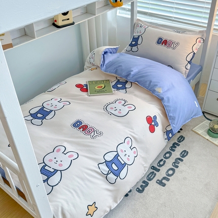 91家纺网 家纺一手货源 找家纺 （总）卡斯诺家纺馆 2025新款芦荟棉宿舍床上下铺三件套